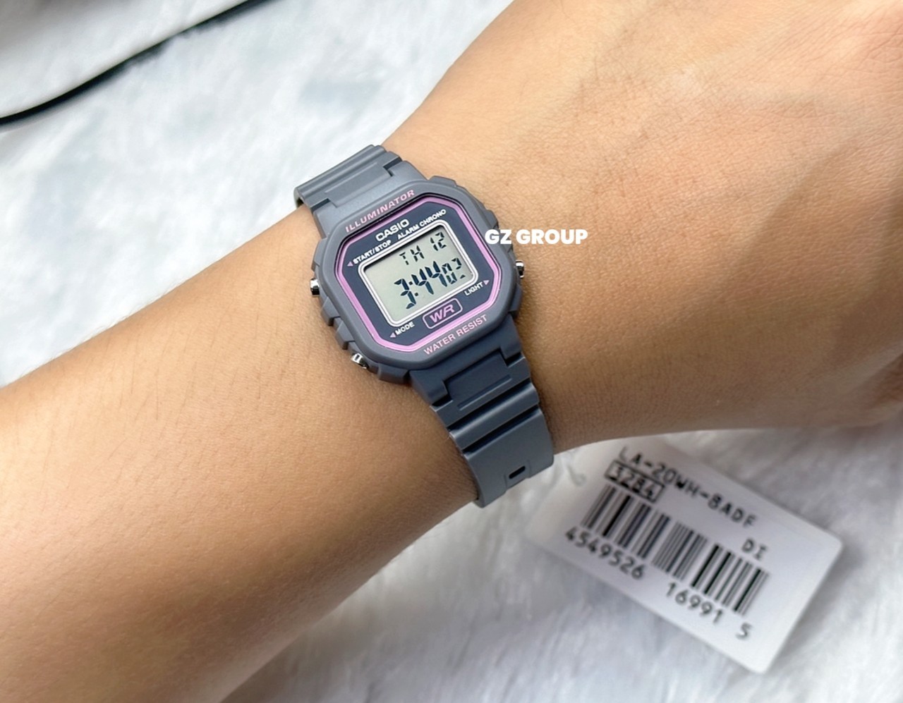 CASIO MID YEAR SALE นาฬิกาคาสิโอ พร้อมส่ง นาฬิกาข้อมือ นาฬิกากันน้ำ นาฬิกาของแท้ BTS ประกันศูนย์ CMG 1 ปี รุ่น LA-20WH-8A นาฬิกาสีเทา