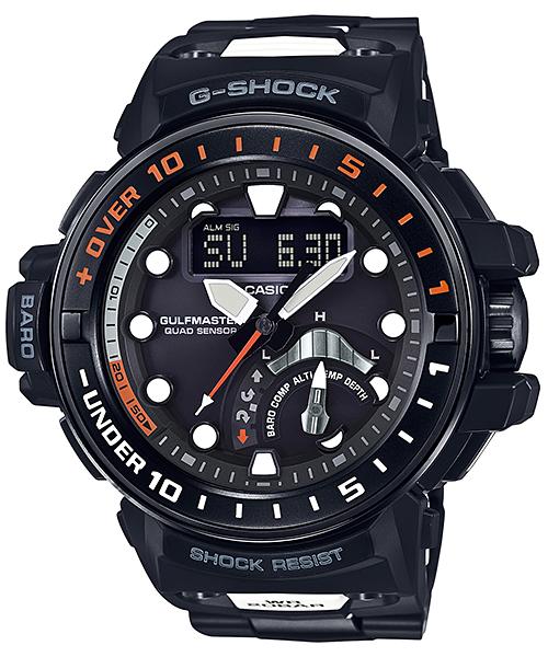 CASIO G-SHOCK นาฬิกาข้อมือ นาฬิกากันน้ำ นาฬิกาของแท้ ประกันศูนย์ CMG 1 ปี รุ่น GWN-Q1000MC-1A นาฬิกาสีดำ