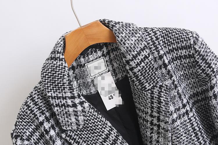 เสื้อนอก เสื้อคลุม ทรงสูท ลายตารางเทาดำ เสื้อคลุม เบลเซอร์ Blazer check ❄️แบรนด์✨Pimkie✨ แท้💯% แบรนด์ PIMKIEสำเนา
