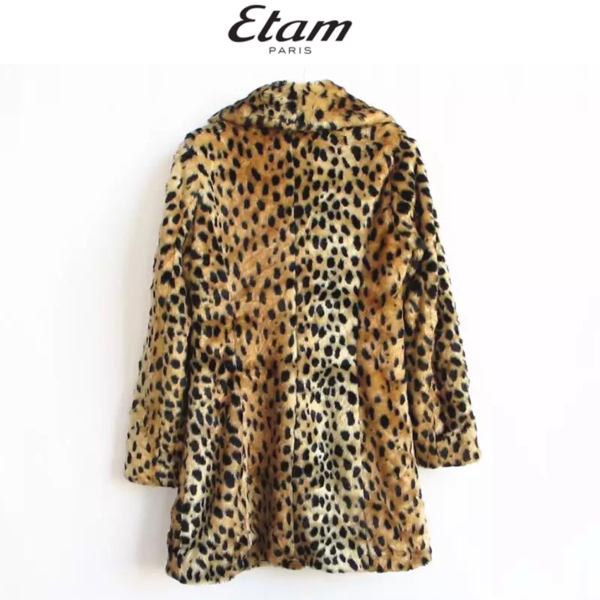 Etam เสื้อโค้ท ยาว โค้ทแต่งขน ลายเสือดาว แบรนด์เนม หรู ฝรั่งเศส ETAM แท้100% เนื้อขนละเอียดแน่น เนียนนุ่ม งานสวยหรู เกรดพรีเมี่ยมคะ ลายเสือ