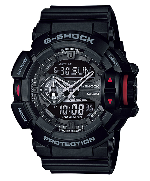 CASIO MID YEAR SALE G-SHOCK นาฬิกาข้อมือ นาฬิกากันน้ำ นาฬิกาของแท้ ประกันศูนย์ CMG 1 ปี รุ่น GA-400-1B นาฬิกาสีดำ