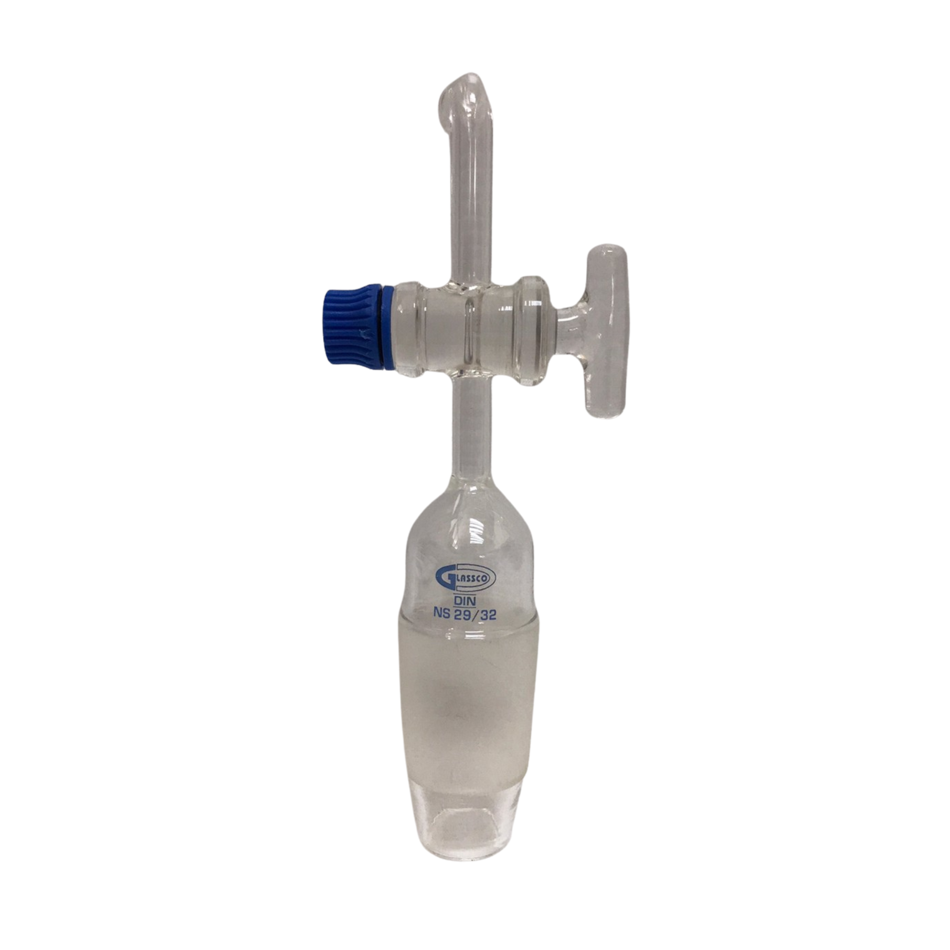 Cone Adapter With Glass Stopcock อะแดปเตอร์ทรงกรวยพร้อมวาล์วแก้ว C29/32 ยี่ห้อ Glassco
