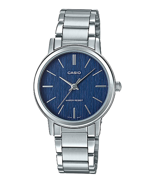 CASIO นาฬิกาคาสิโอ นาฬิกาข้อมือ นาฬิกากันน้ำ นาฬิกาของแท้ ประกันศูนย์ CMG 1 ปี รุ่น LTP-E145D-2A นาฬิกาสีเงิน