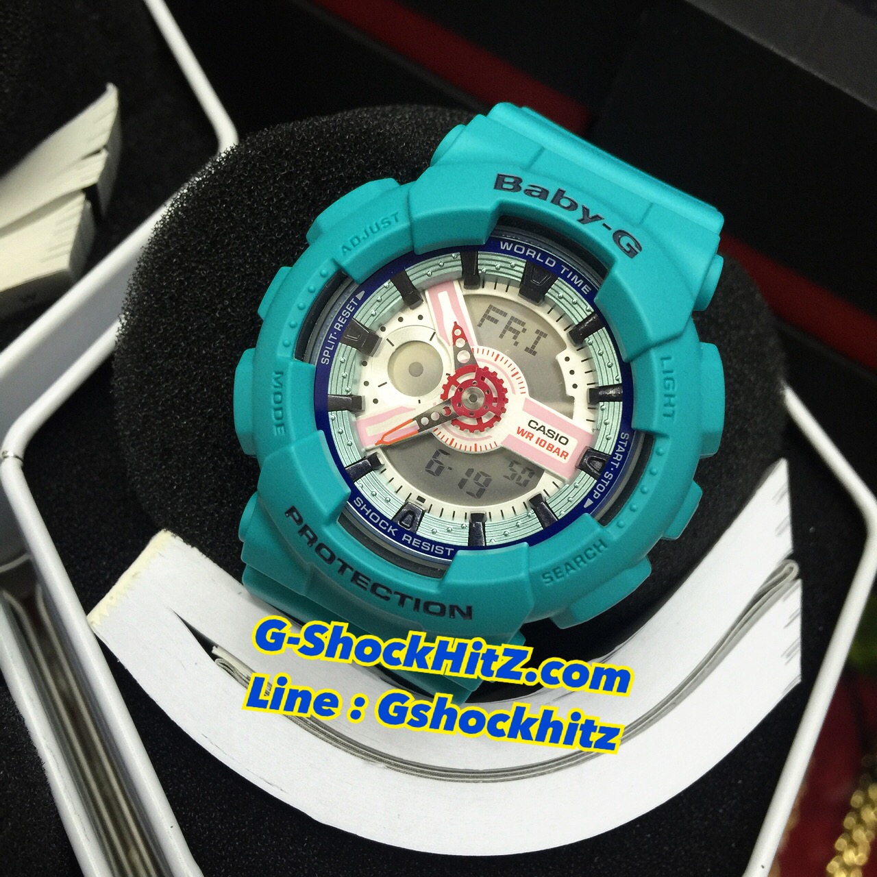 CASIO BABY-G นาฬิกาข้อมือ นาฬิกากันน้ำ นาฬิกาของแท้ ประกันศูนย์ CMG 1 ปี รุ่น BA-110SN-3A นาฬิกาสีเขียว