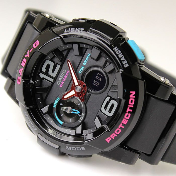 CASIO BABY-G นาฬิกาข้อมือ นาฬิกากันน้ำ นาฬิกาของแท้ ประกันศูนย์ CMG 1 ปี รุ่น BGA-180-1B นาฬิกาสีดำ