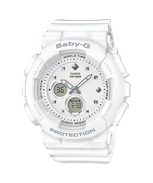 CASIO BABY-G นาฬิกาข้อมือ นาฬิกากันน้ำ นาฬิกาของแท้ ประกันศูนย์ CMG 1 ปี รุ่น BA-125-7A นาฬิกาสีขาว