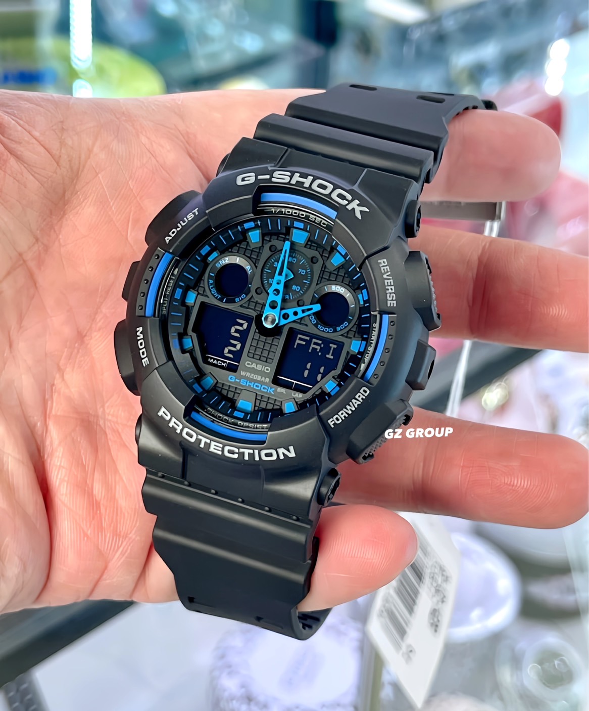 CASIO G-SHOCK นาฬิกาข้อมือ นาฬิกากันน้ำ นาฬิกาของแท้ ประกันศูนย์ CMG 1 ปี รุ่น GA-100-1A2 นาฬิกาสีดำ
