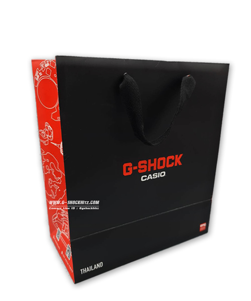 CASIO MID YEAR SALE G-SHOCK พร้อมส่ง นาฬิกาข้อมือ นาฬิกากันน้ำ นาฬิกาของแท้ ประกันศูนย์ CMG 1 ปี รุ่น PAPER BAG ถุงกระดาษสีดำแดง