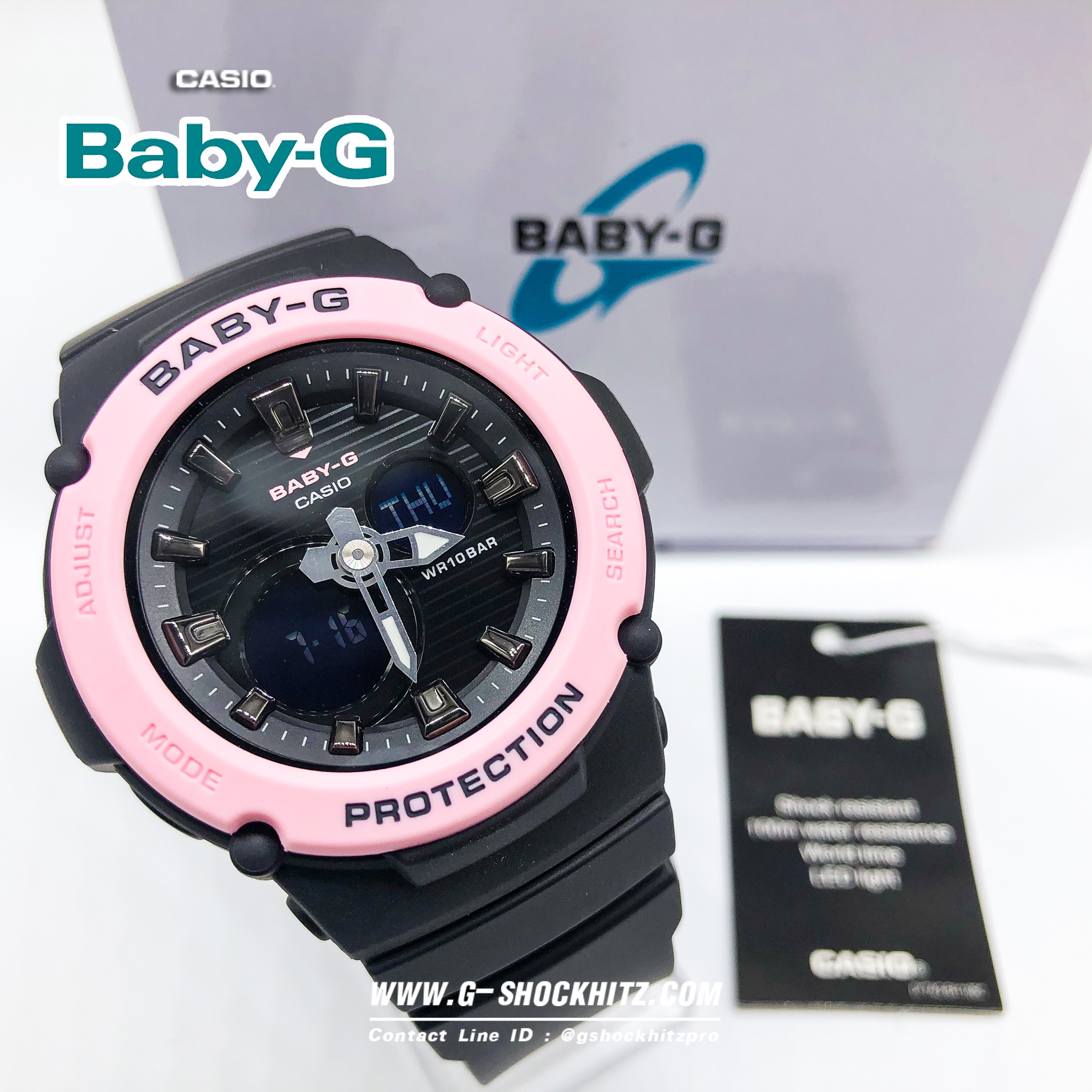 CASIO BABY-G นาฬิกาข้อมือ นาฬิกากันน้ำ นาฬิกาของแท้ ประกันศูนย์ CMG 1 ปี รุ่น BGA-270-1A นาฬิกาสีดำ