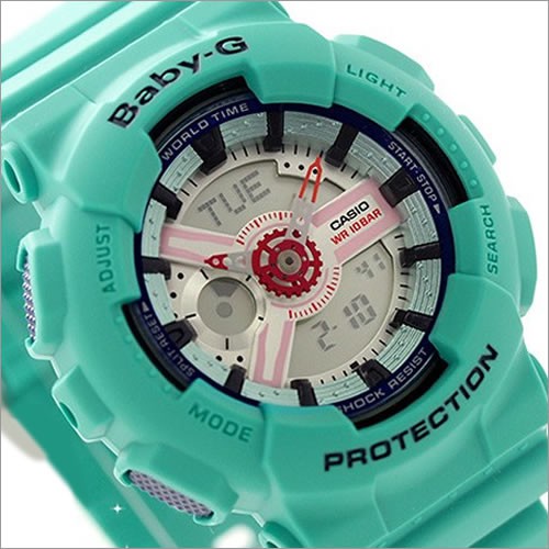 CASIO BABY-G นาฬิกาข้อมือ นาฬิกากันน้ำ นาฬิกาของแท้ ประกันศูนย์ CMG 1 ปี รุ่น BA-110SN-3A นาฬิกาสีเขียว