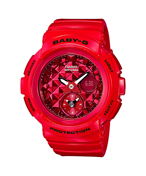 BABY-G นาฬิกาข้อมือ นาฬิกากันน้ำ นาฬิกาของแท้ ประกันศูนย์ CMG 1 ปี รุ่น BGA-195M-4A นาฬิกาสีแดง