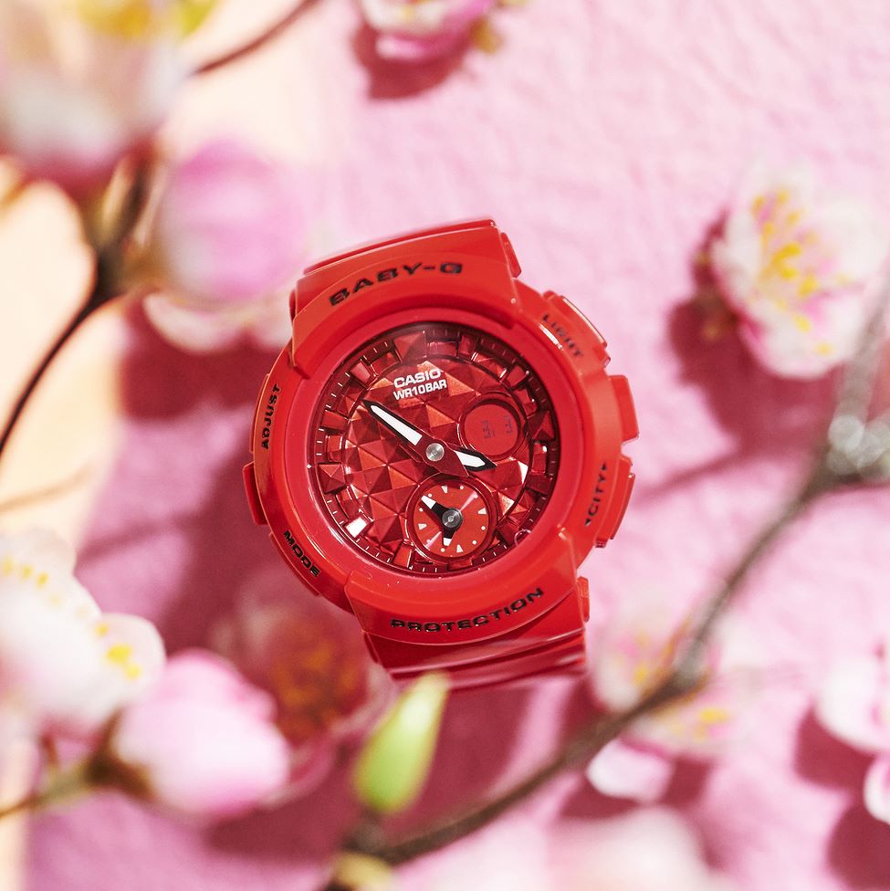 BABY-G นาฬิกาข้อมือ นาฬิกากันน้ำ นาฬิกาของแท้ ประกันศูนย์ CMG 1 ปี รุ่น BGA-195M-4A นาฬิกาสีแดง