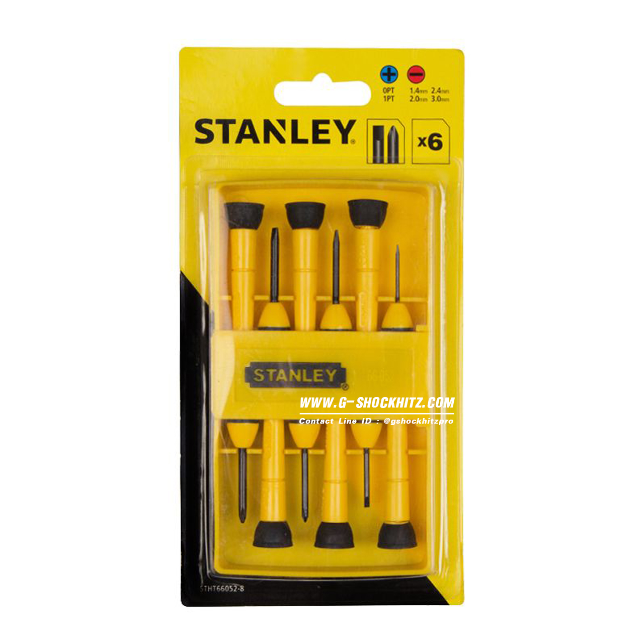 STANLEY เครื่องมือ พร้อมส่ง อุปกรณ์สำหรับซ่อมนาฬิกา ไขควงซ่อมนาฬิกา รุ่น 66052-8 สีเหลือง
