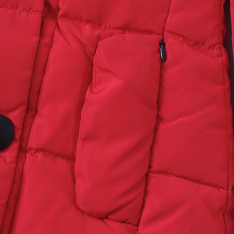 เสื้อกันหนาว ขนเป็ด เสื้อฮู้ดเฟอร์ บุนวมอุ่น สีแดง แบรนด์ LI YIN JOY (padded puffer coat สำเนา สำเนา