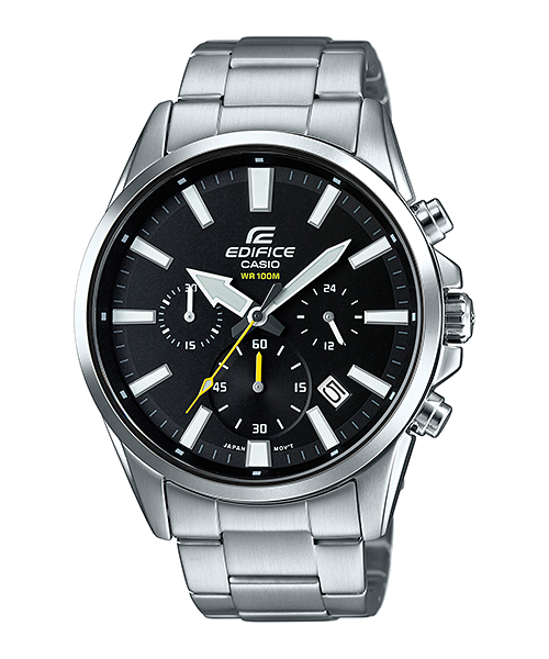 CASIO EDIFICE นาฬิกาข้อมือ นาฬิกากันน้ำ นาฬิกาของแท้ ประกันศูนย์ CMG 1 ปี รุ่น EFV-510D-1A นาฬิกาสีเงิน