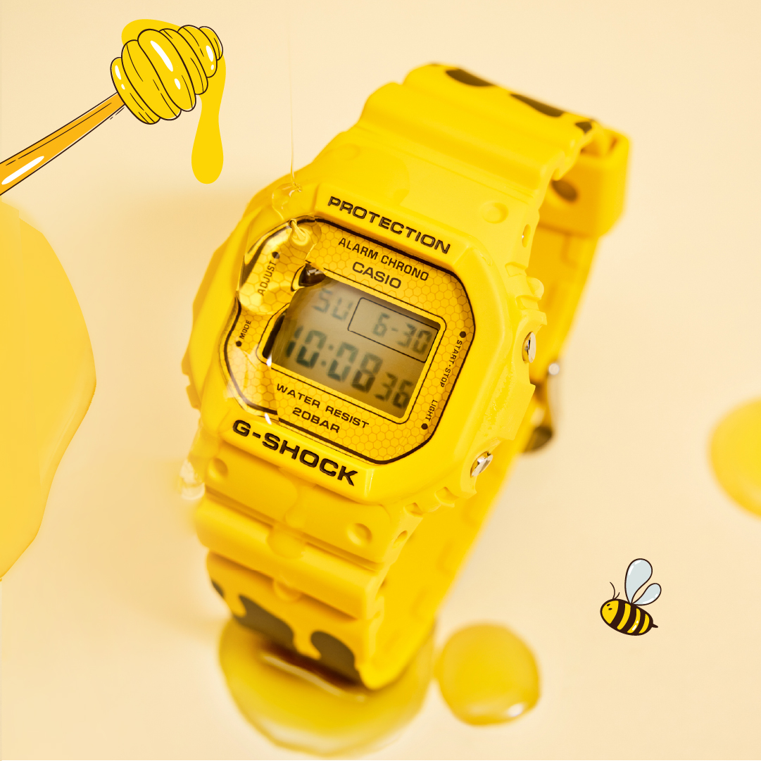 CASIO MID YEAR SALE G-SHOCK นาฬิกาข้อมือ นาฬิกากันน้ำ นาฬิกาของแท้ ประกันศูนย์ CMG 1 ปี รุ่น SLV-22B-9 นาฬิกาสีเหลือง