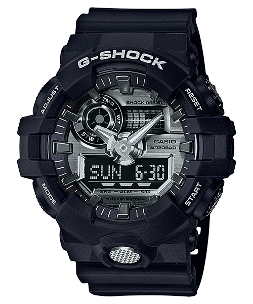 CASIO G-SHOCK นาฬิกาข้อมือ นาฬิกากันน้ำ นาฬิกาของแท้ ประกันศูนย์ CMG 1 ปี รุ่น GA-710-1A นาฬิกาสีดำ