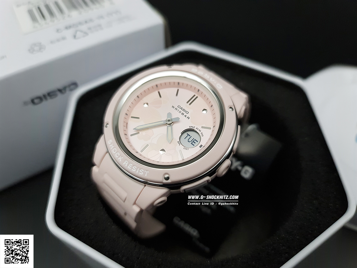 CASIO BABY-G นาฬิกาข้อมือ นาฬิกากันน้ำ นาฬิกาของแท้ ประกันศูนย์ CMG 1 ปี รุ่น BGA-150FL-4A นาฬิกาสีชมพู