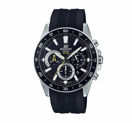 CASIO EDIFICE นาฬิกาข้อมือ นาฬิกากันน้ำ นาฬิกาของแท้ ประกันศูนย์ CMG 1 ปี รุ่น EFV-570P-1A นาฬิกาสีดำ