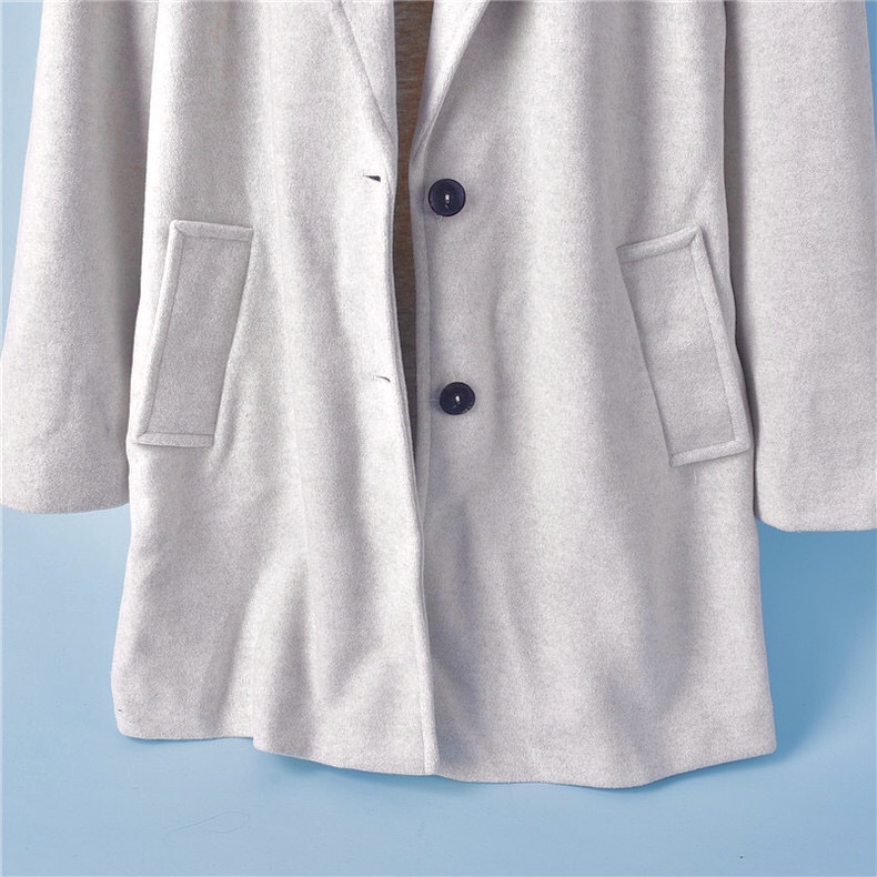 เสื้อโค้ดกันหนาว เสื้อกันหนาว overcoat โค้ทวูล สักหลาด ผสมวูล สีดำ แต่งคอปก กระดุมสองแถว แบรนด์ATCHING สำเนา สำเนา สำเนา สำเนา สำเนา ดำ