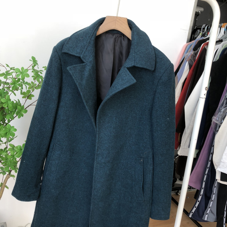 เสื้อโค้ทวูล Trench coat เสื้อโค้ท โค้ทสีน้ำเงินคราม แบรนด์ Primark สำเนา