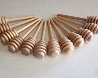 ไม้ตักน้ำผึ้ง (Wooden Dippers) ยาว 8 cm