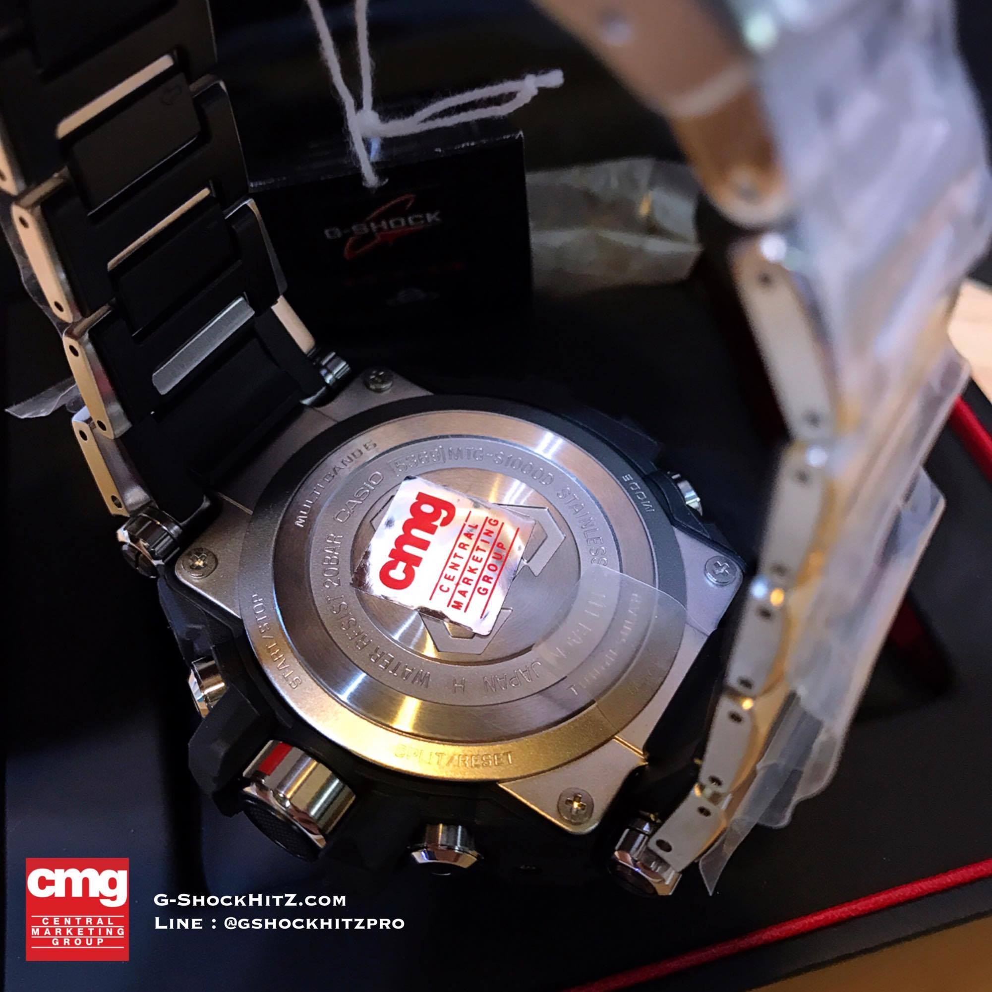 CASIO G-SHOCK นาฬิกาข้อมือ นาฬิกากันน้ำ นาฬิกาของแท้ ประกันศูนย์ CMG 1 ปี รุ่น MTG-S1000D-1A9 นาฬิกาสีเงิน