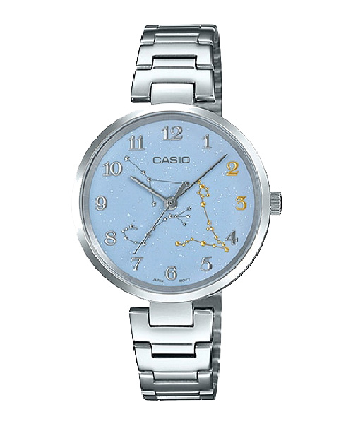 CASIO นาฬิกาคาสิโอ นาฬิกาข้อมือ นาฬิกากันน้ำ นาฬิกาของแท้ ประกันศูนย์ CMG 1 ปี รุ่น LTP-E05D-2A นาฬิกาเงิน