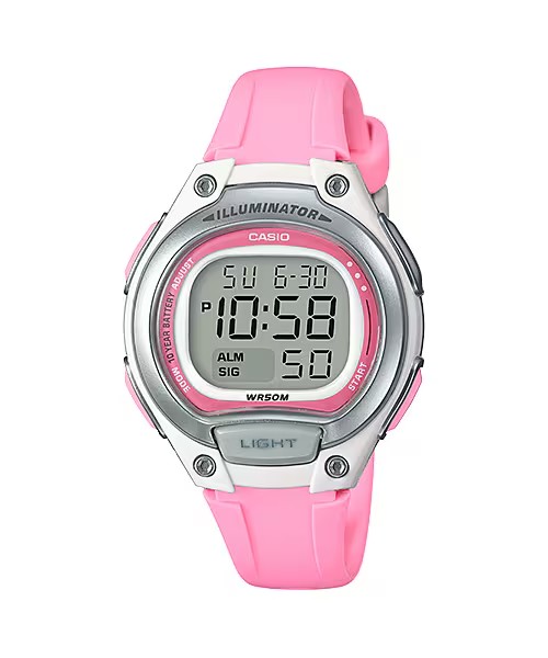 CASIO MID YEAR SALE นาฬิกาคาสิโอ พร้อมส่ง นาฬิกาข้อมือ นาฬิกากันน้ำ นาฬิกาของแท้ BTS ประกันศูนย์ CMG 1 ปี รุ่น LW-203-4A นาฬิกาสีชมพู