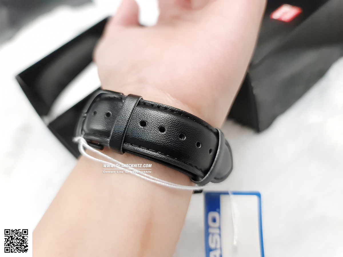 CASIO MID YEAR SALE นาฬิกาคาสิโอ พร้อมส่ง นาฬิกาข้อมือ นาฬิกากันน้ำ นาฬิกาของแท้ BTS ประกันศูนย์ CMG 1 ปี รุ่น MTP-VD02BL-1E นาฬิกาสีดำ