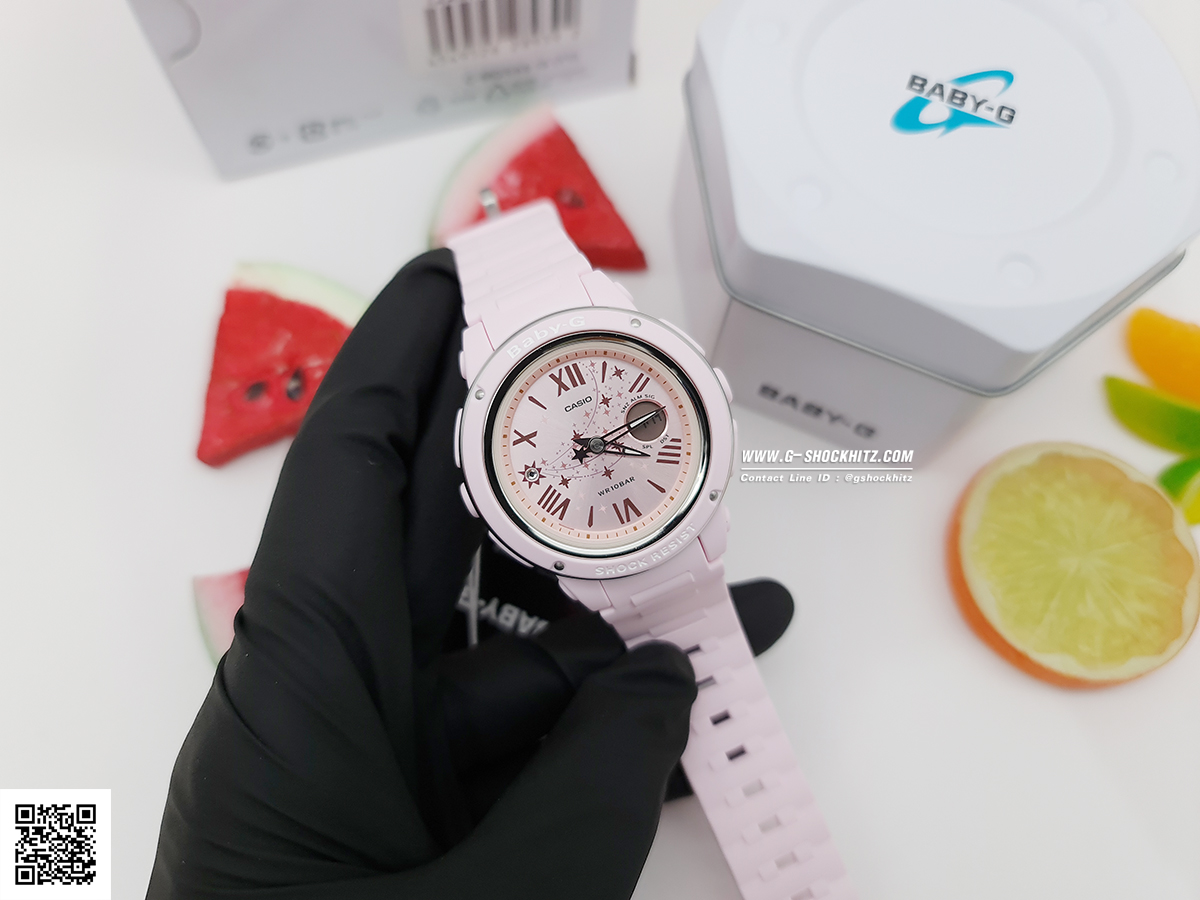 CASIO BABY-G นาฬิกาข้อมือ นาฬิกากันน้ำ นาฬิกาของแท้ ประกันศูนย์ CMG 1 ปี รุ่น BGA-150ST-4A นาฬิกาสีชมพู