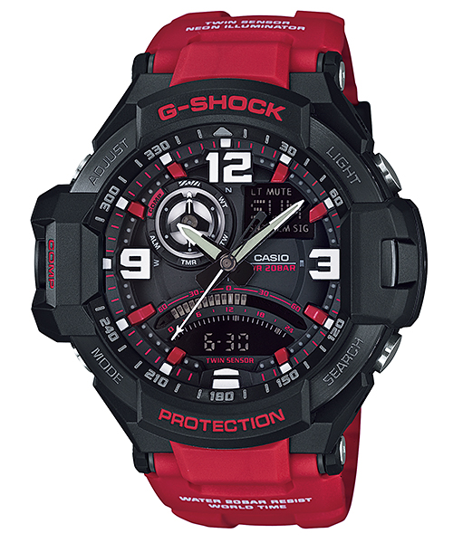 CASIO G-SHOCK นาฬิกาข้อมือ นาฬิกากันน้ำ นาฬิกาของแท้ ประกันศูนย์ CMG 1 ปี รุ่น GA-1000-4B นาฬิกาสีแดง