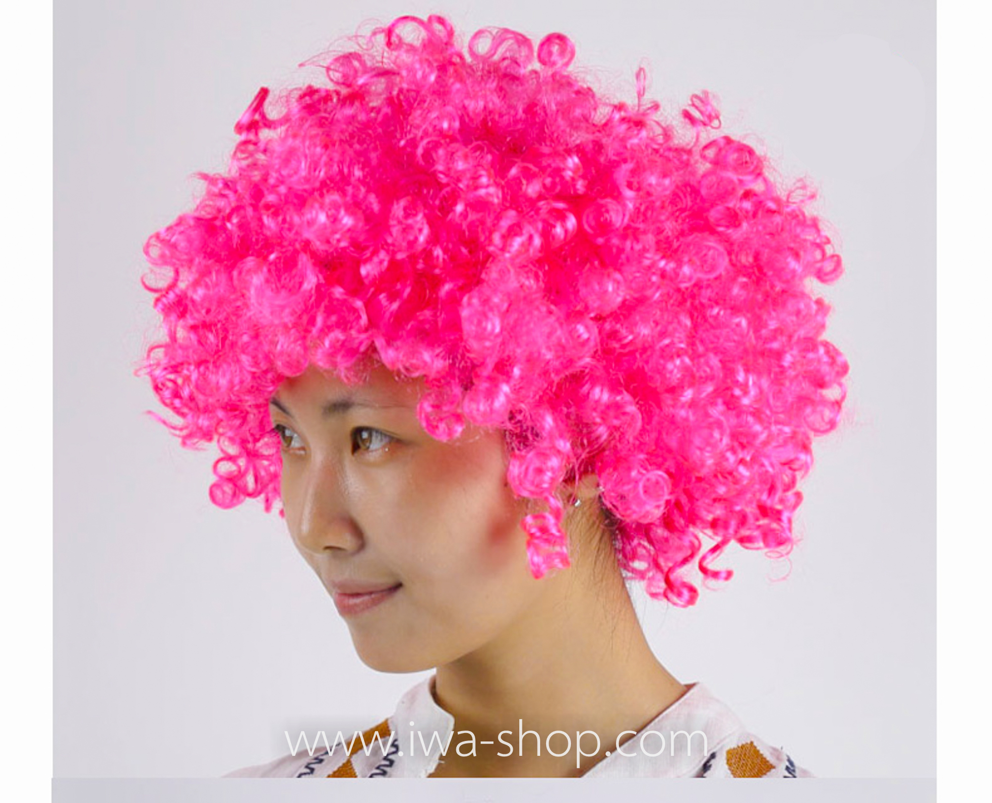 วิกผมหัวฟู วิกผมแฟนซี วิกผมปารตี้ วิกผมคอสเพลย์ วิกผมสี ชมพู