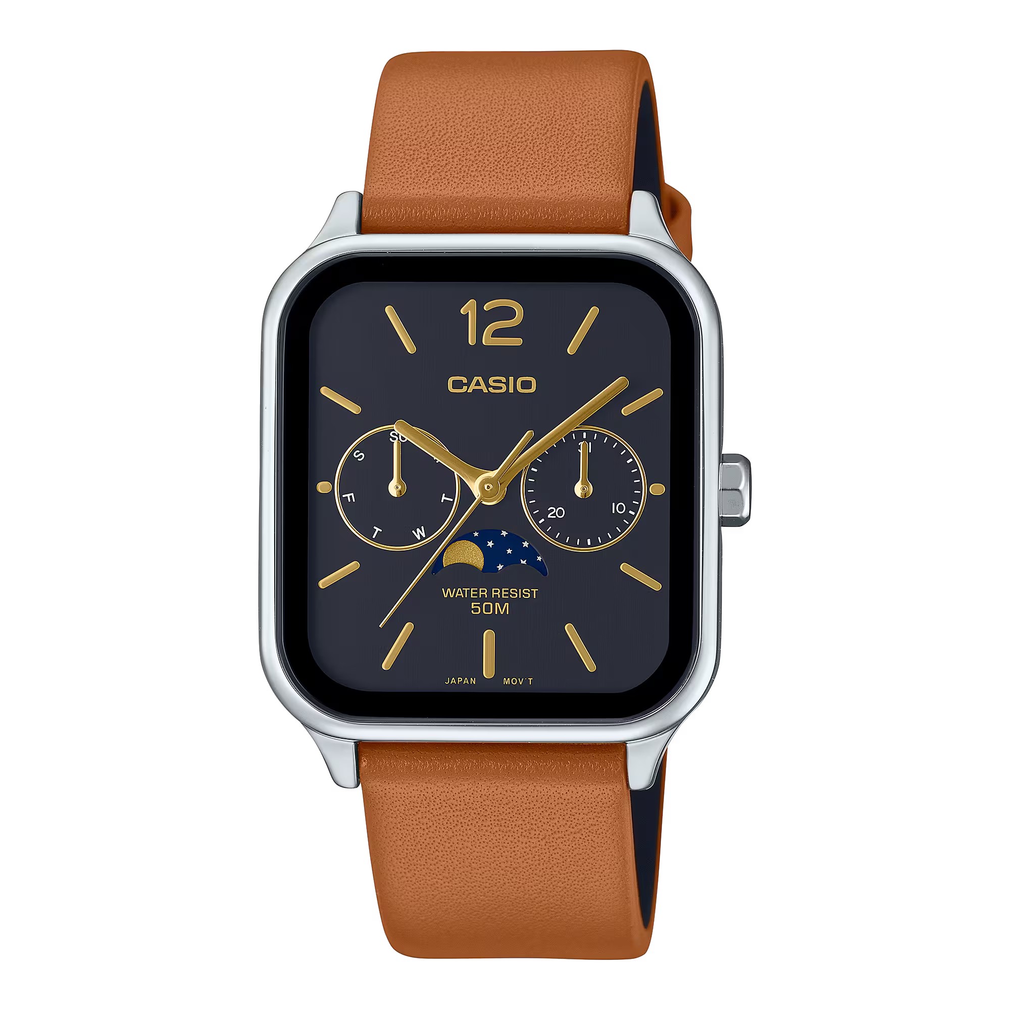 CASIO นาฬิกาคาสิโอ นาฬิกาข้อมือ นาฬิกากันน้ำ นาฬิกาของแท้ ประกันศูนย์ CMG 1 ปี รุ่น MTP-M305L-1A นาฬิกาสีน้ำตาล