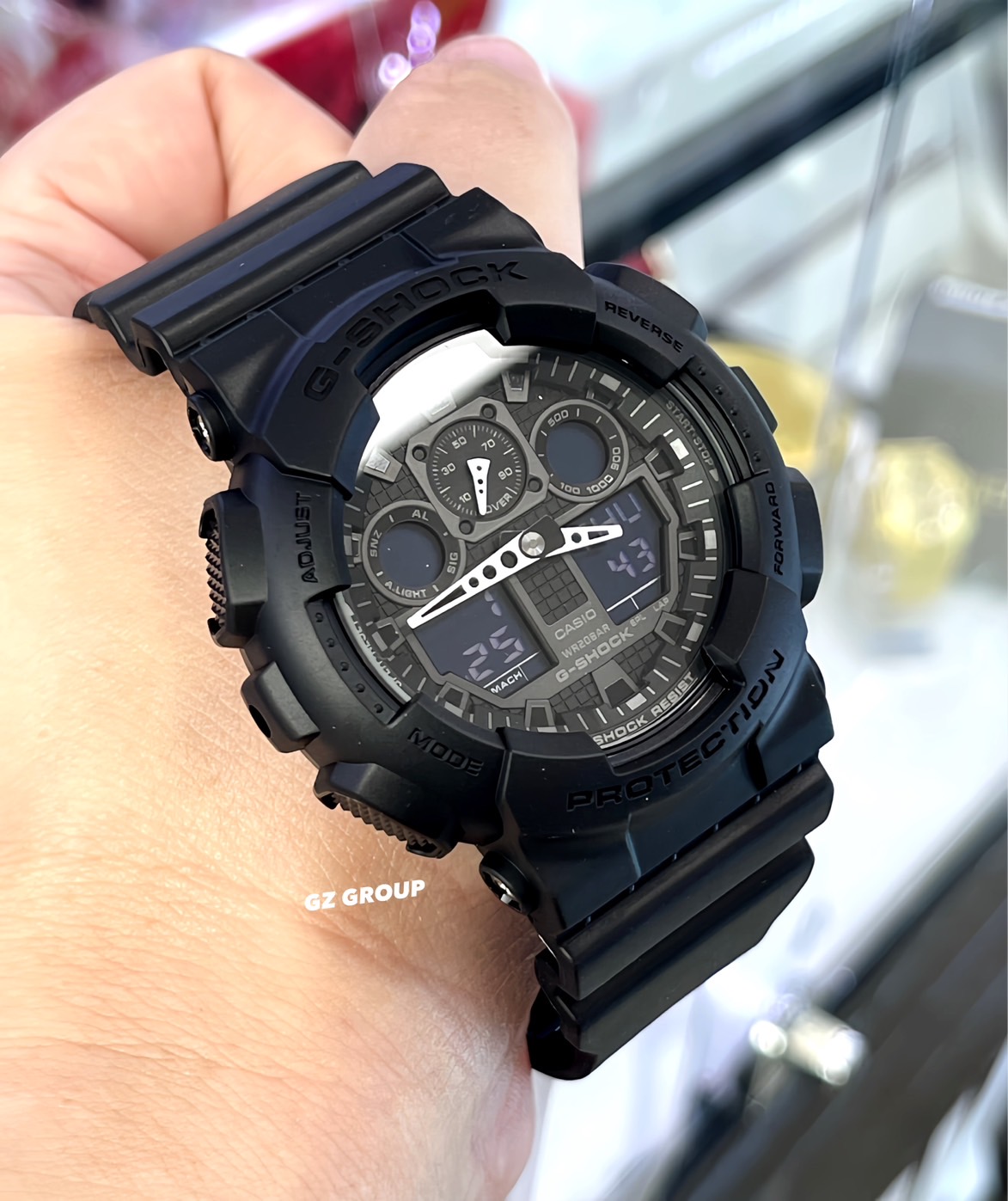 CASIO G-SHOCK นาฬิกาข้อมือ นาฬิกากันน้ำ นาฬิกาของแท้ ประกันศูนย์ CMG 1 ปี รุ่น GA-100-1A1 นาฬิกาสีดำ