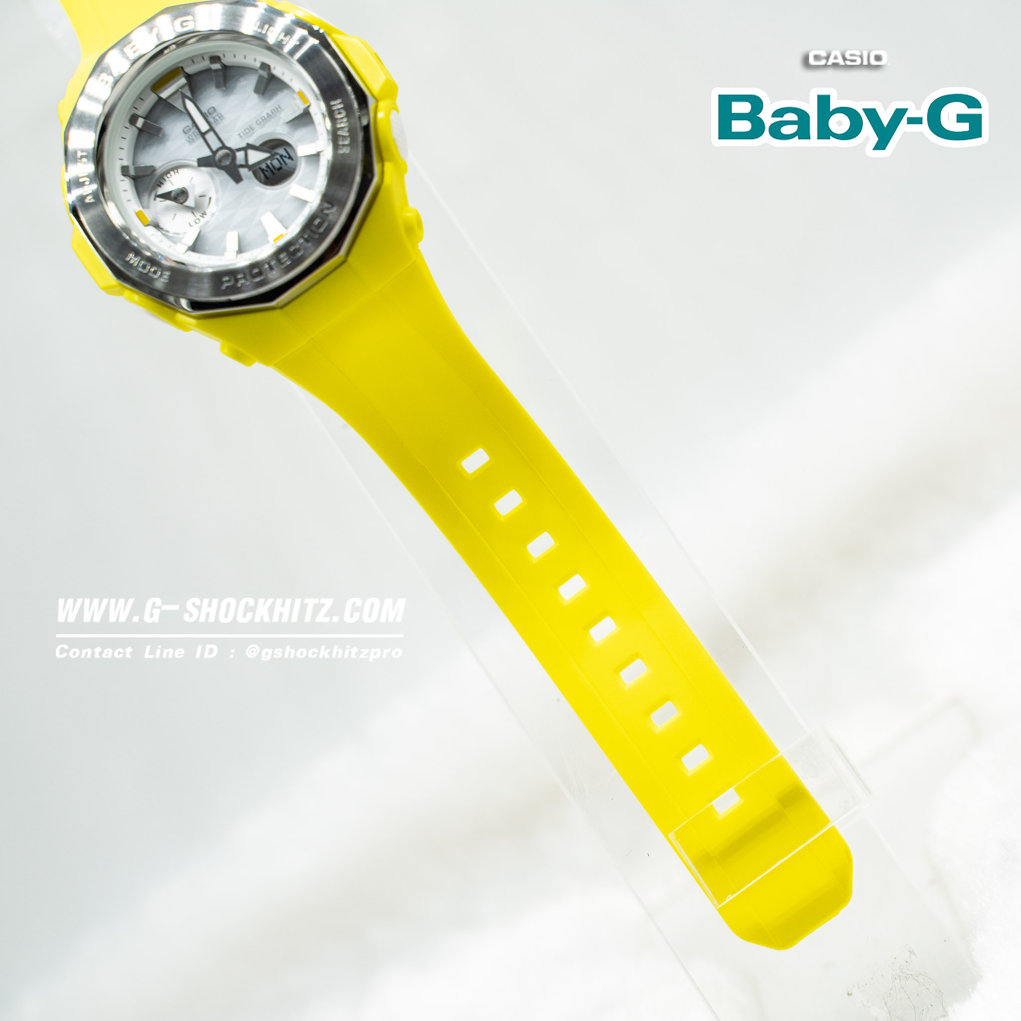CASIO BABY-G นาฬิกาข้อมือ นาฬิกากันน้ำ นาฬิกาของแท้ ประกันศูนย์ CMG 1 ปี รุ่น BGA-225-9A นาฬิกาสีเหลือง
