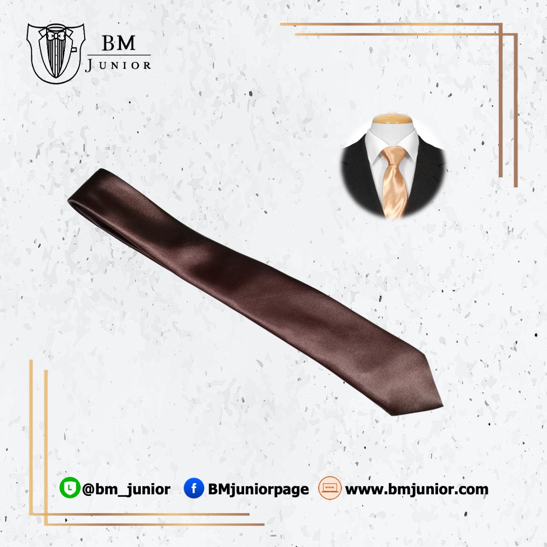 เนคไทด์ ผูกเอง สีน้ำตาลเข้ม | Dark Brown Necktie