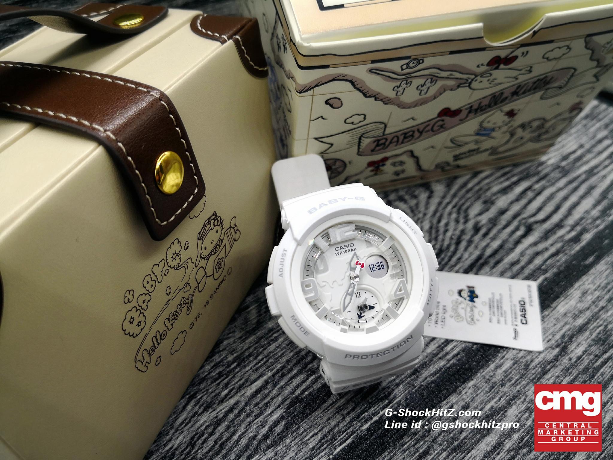 CASIO BABY-G นาฬิกาข้อมือ นาฬิกากันน้ำ นาฬิกาของแท้ ประกันศูนย์ CMG 1 ปี รุ่น BGA-190KT-7B นาฬิกาสีขาว