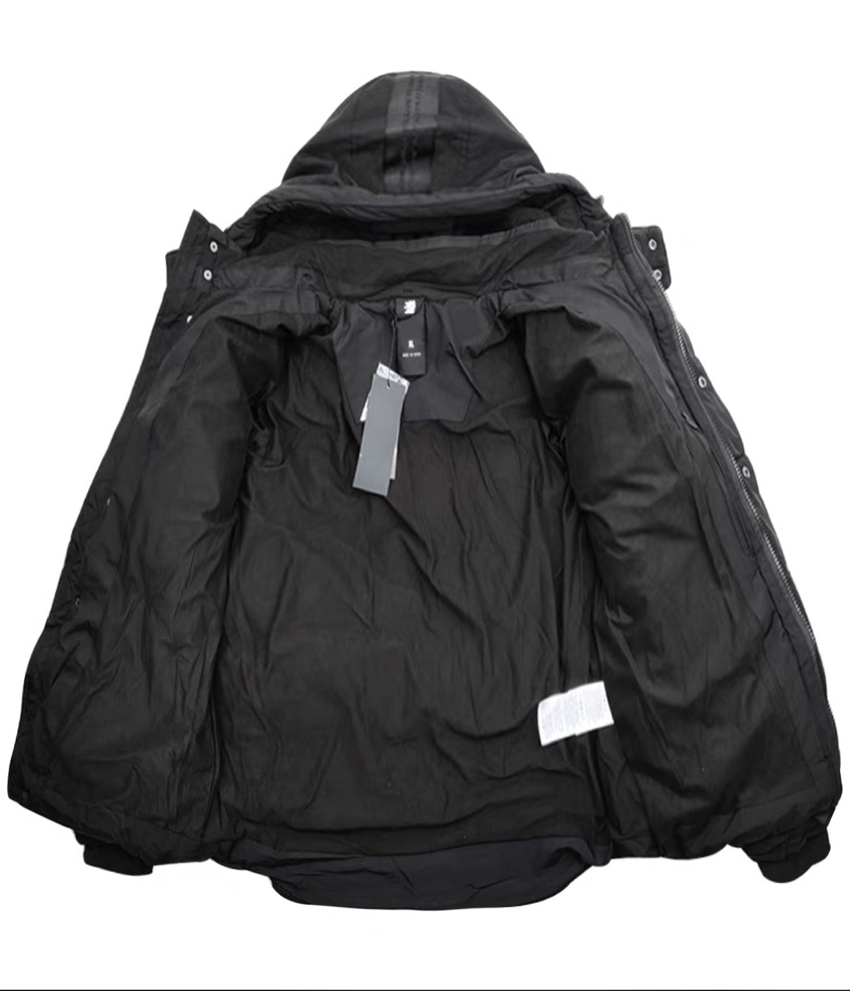 เสื้อกันหนาว เสื้อฮู้ดเฟอร์ บุนวมอุ่น สีขาว แบรนด์ SMOG (padded puffer coat ขาว
