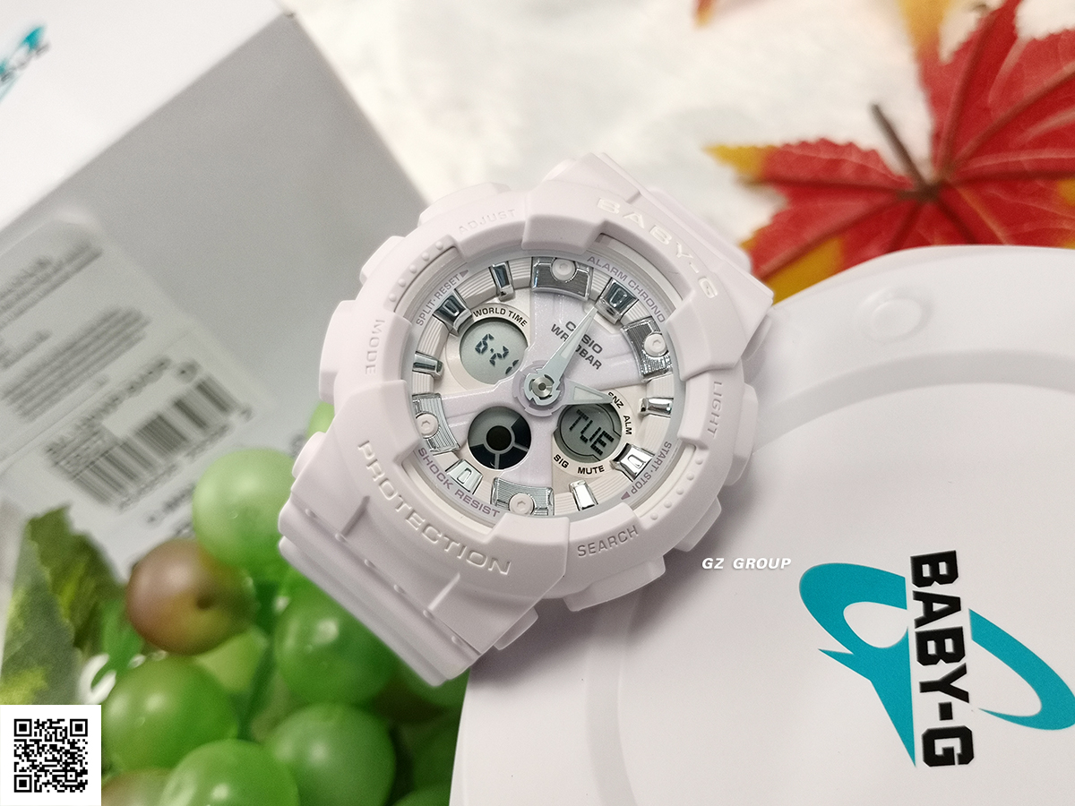 CASIO BABY-G นาฬิกาข้อมือ นาฬิกากันน้ำ นาฬิกาของแท้ ประกันศูนย์ CMG 1 ปี รุ่น BA-130WP-6A นาฬิกาสีม่วง