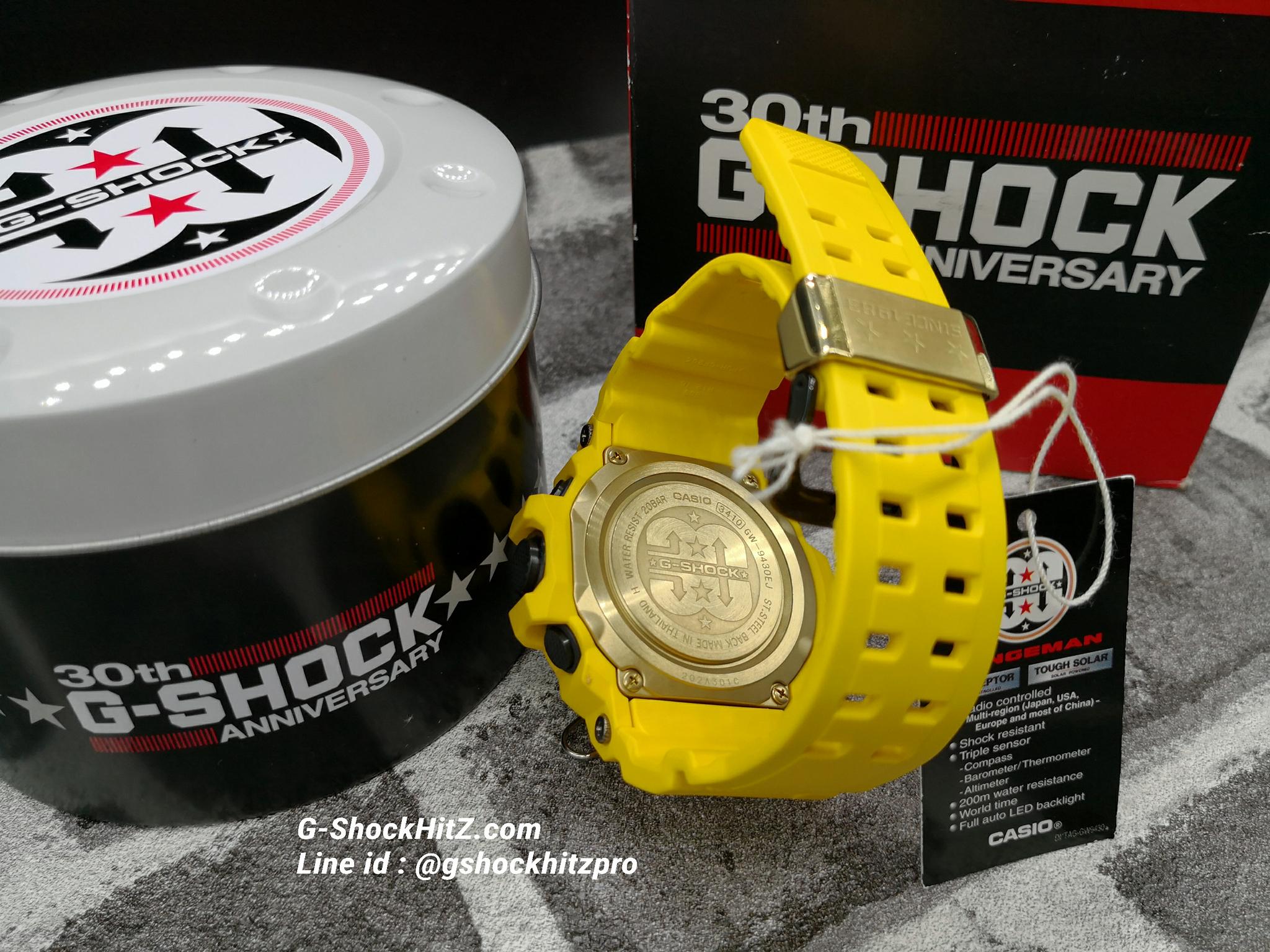 CASIO G-SHOCK นาฬิกาข้อมือ นาฬิกากันน้ำ นาฬิกาของแท้ ประกันศูนย์ CMG 1 ปี รุ่น GW-9430EJ-9Jr นาฬิกาสีเหลือง