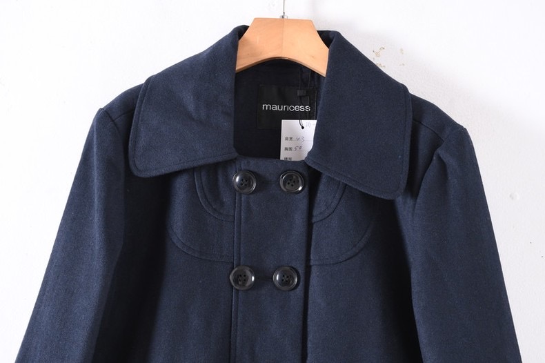 เสื้อโค้ท เสื้อกันหนาว เนื้อผ้าสักหลาดวูล Peacoat สีเทา แต่งกระดุมสองแถว แบรนด์ MAURICES