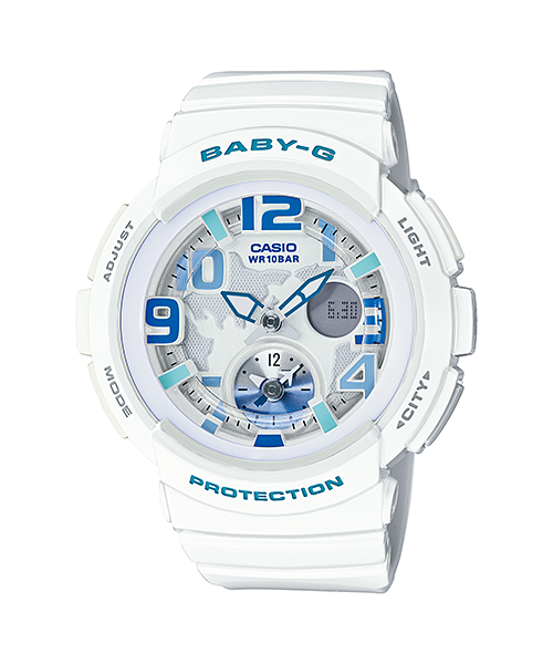 CASIO BABY-G นาฬิกาข้อมือ นาฬิกากันน้ำ นาฬิกาของแท้ ประกันศูนย์ CMG 1 ปี รุ่น BGA-190-7B นาฬิกาสีขาว