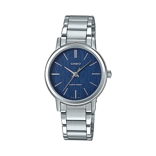 CASIO นาฬิกาคาสิโอ นาฬิกาข้อมือ นาฬิกากันน้ำ นาฬิกาของแท้ ประกันศูนย์ CMG 1 ปี รุ่น LTP-E145D-2A นาฬิกาสีเงิน