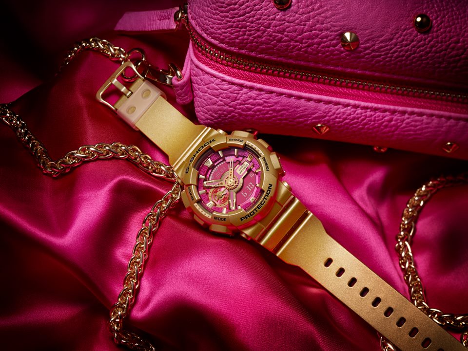 CASIO G-SHOCK นาฬิกาข้อมือ นาฬิกากันน้ำ นาฬิกาของแท้ ประกันศูนย์ CMG 1 ปี รุ่น GMA-S110GD-4A1 นาฬิกาสีทอง