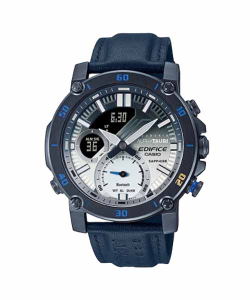 CASIO EDIFICE นาฬิกาข้อมือ นาฬิกากันน้ำ นาฬิกาของแท้ ประกันศูนย์ CMG 1 ปี รุ่น ECB-20AT-2A นาฬิกาสีดำ