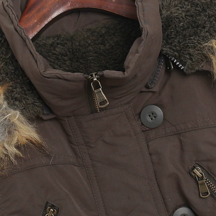 Sureve เสื้อโค้ทฮู้ดกันหนาว เสื้อปาร์กา parka แต่งเฟอร์ แบรนด์ SUREVE (3L) WY959สำเนา น้ำตาล