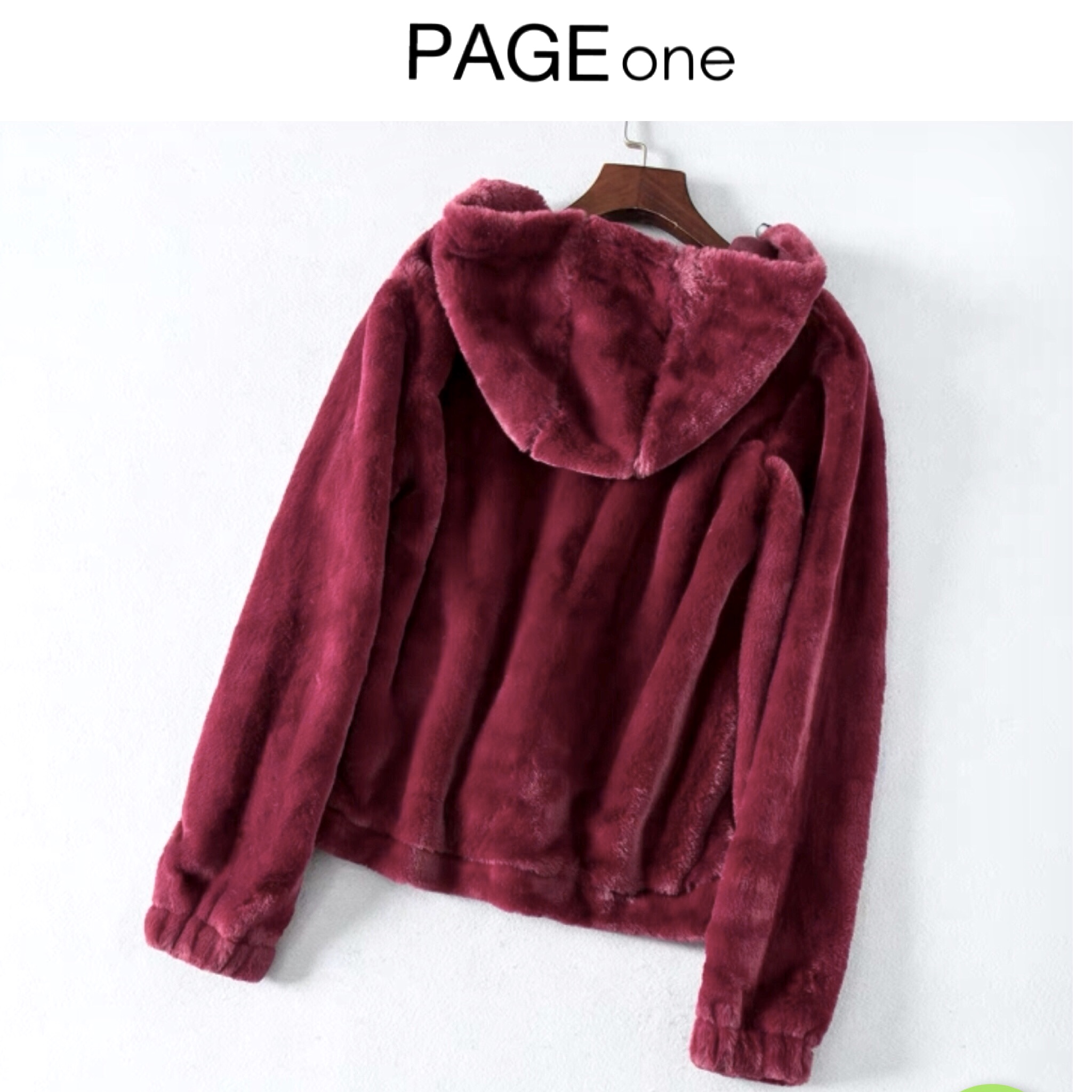 Page one เสื้อเฟอร์กันหนาว เสื้อคลุมขน สีแดง ขนนิ่มฟู นุ่มมากคะ แบรนด์ PAGE ONE แดง