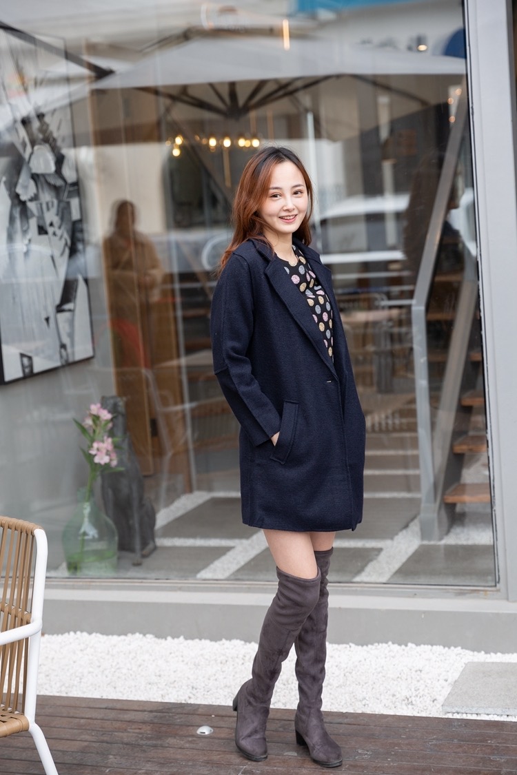เสื้อโค้ท peacoat เสื้อโค้ทเฟอร์ โค้ทสีแแดง แบรนด์ La chapelle