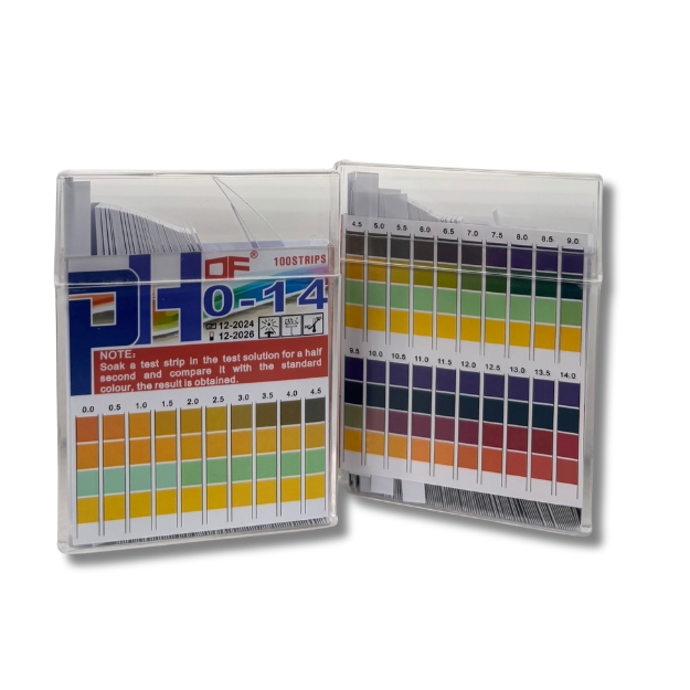 pH Indicator Paper ช่วงวัด 0.0-14.0 บรรจุ 100ชิ้น/กล่อง ยี่ห้อ DF